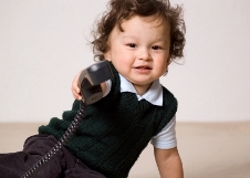Child Answering Phone